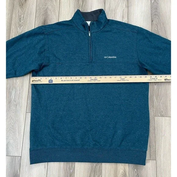 Columbia Men's Night Wave Heather Sweatshirt Hart Mountain Half Zip L/S Sz L - Picture 9 of 9